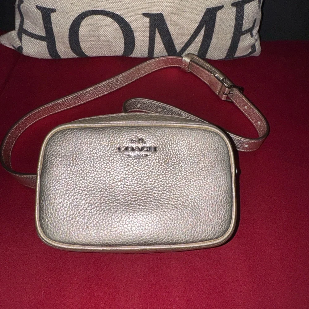 Coach Metallic Pebbled Leather Belt Bag/Fanny Pack - Picture 2 of 11
